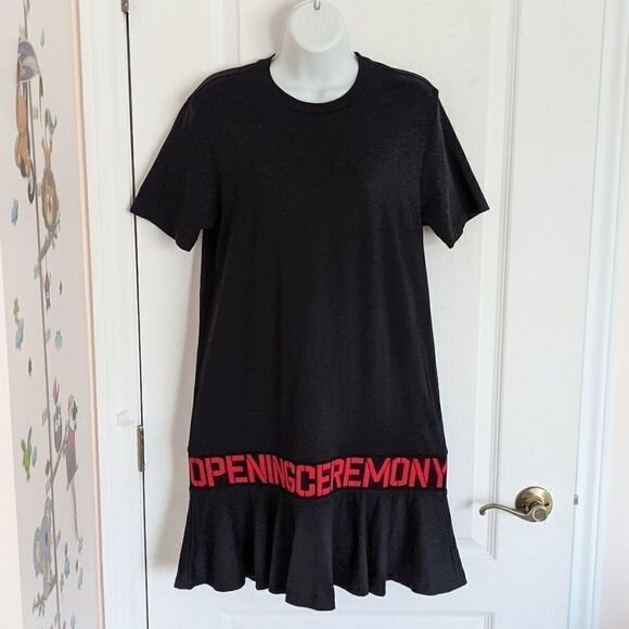 OPENING CEREMONY black t-shirt dress Small @P - Picture 8 of 12